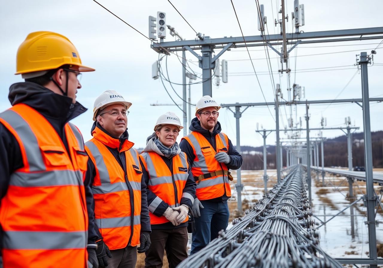 Fibernordic-teamet på telekom-anlegg